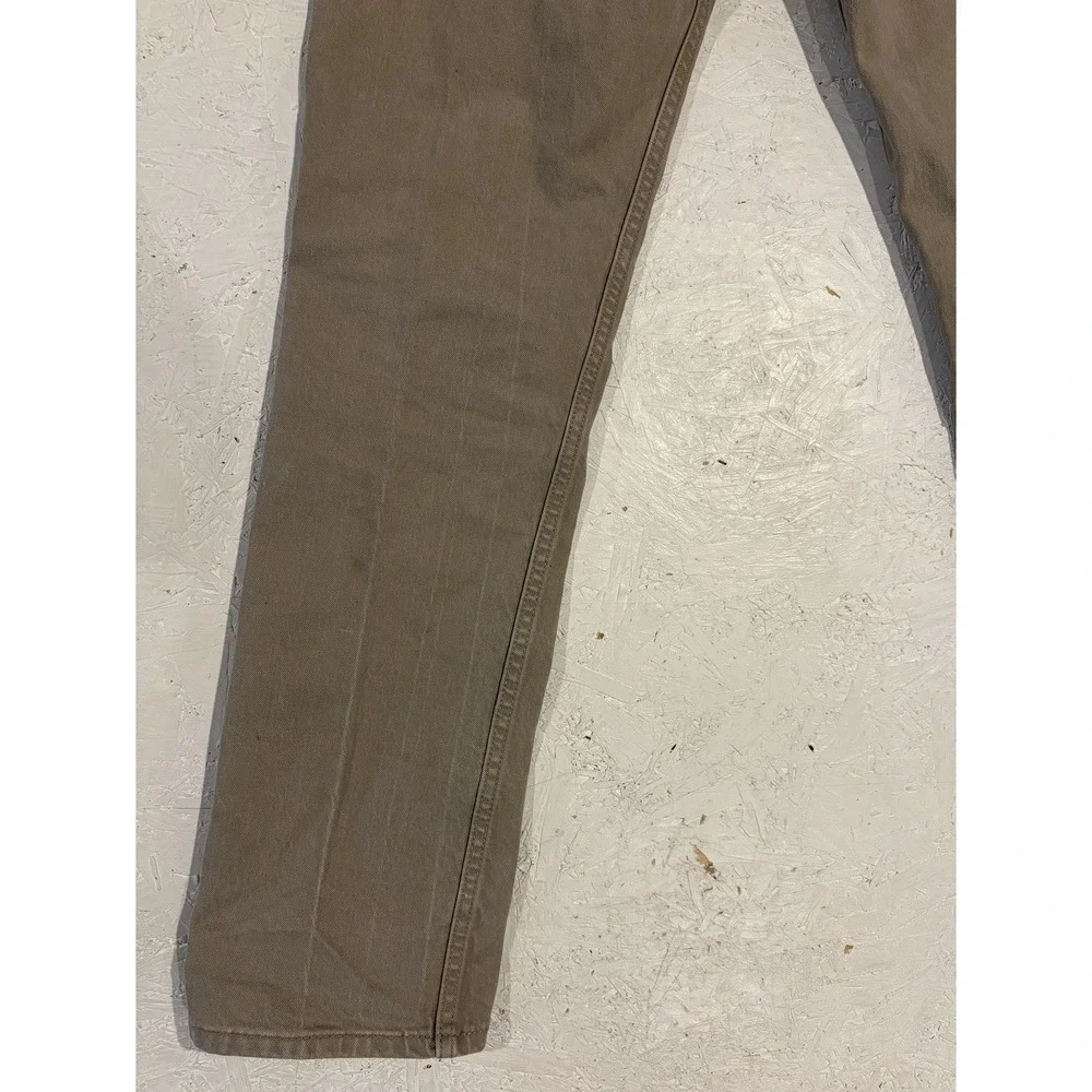 Levi's 511 Slim Fit Jeans Mens 34x32 Khaki Tan Denim Stretch Casual Modern Pants